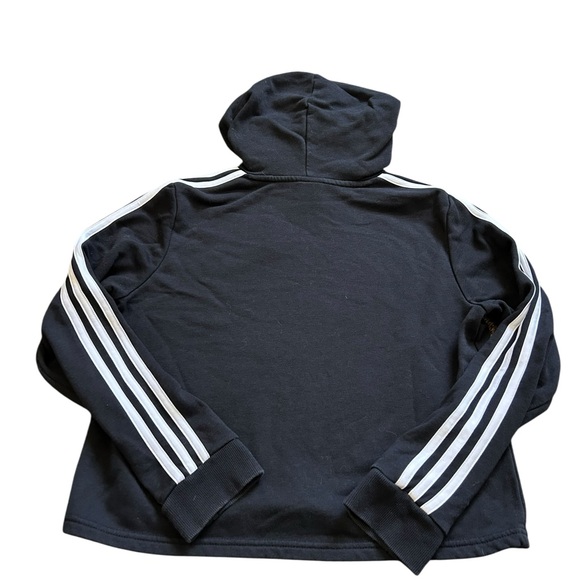 Adidas women’s Essentials 3- stripes French Terry Cropped hoodie black size M - Picture 7 of 11